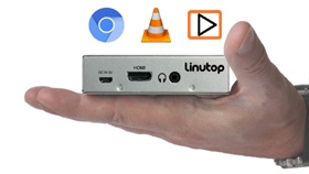 Mini PC Linutop ready to use as a player